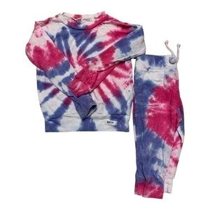 Worthy threads tie-dye toddler girls matching sweatsuit